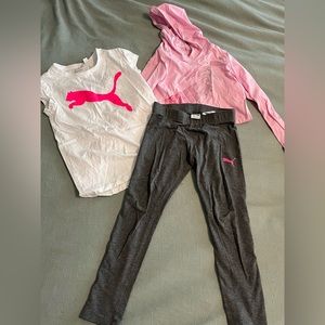 Girls puma 3 piece athletic set size 7/8
